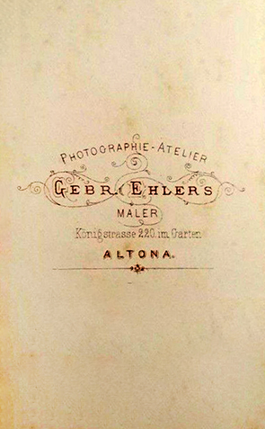 CDV Altona - Ehlers, Gebrüder - Kind im Stuhl - verso