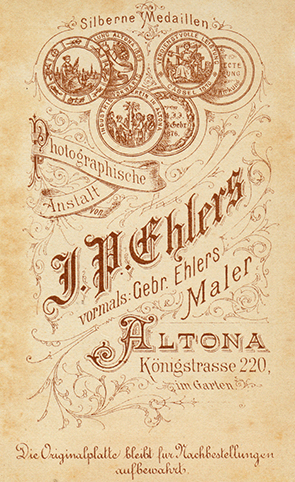 Altona - Ehlers - CDV Herrenportrait - verso