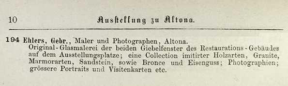 Annonce im Ausstellungsführer