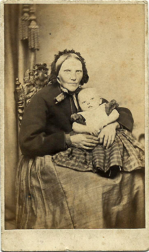 CDV Fiche - Frau mit Baby