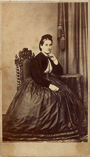 CDV Fiche - Damenbildnis 