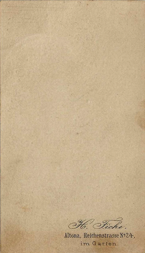 CDV Fiche - Damenbildnis - Revers