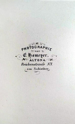 Altona CDV Homeyer - Herrenportrait verso