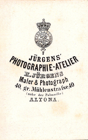 CDV Jrgens - Frauenbildnis, sitzend - verso