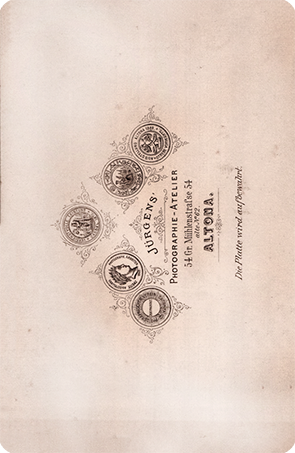 CDV Jrgens - Kinderdoppelganzfoto - verso