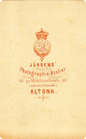 CDV Altona Jrgens Damenbrustbild verso