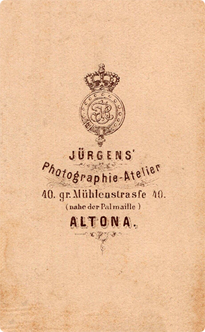 110111 - CDV - Altona - Jrgens - Herr, Vignette - klein - verso