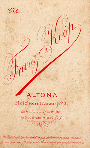 CDV Altona Kööp - Herrenbrustbild verso