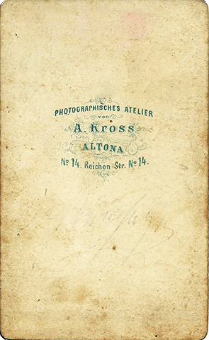 CDV - Herrenportrait - Kross - verso