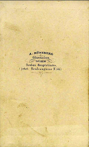 CDV Mnzberg - Herrenportrait - verso