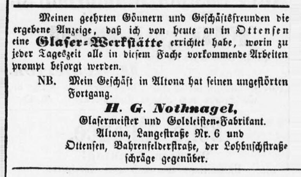 Altonaer Nachrichten vom 08. 07. 1854