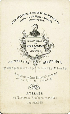 Scharff - CDV - Brustbild verso