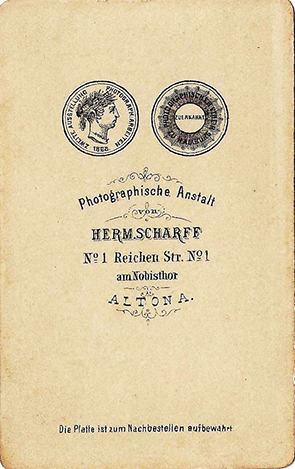 Scharff - CDV - Frauenportrait verso