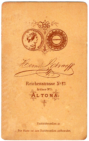 Scharff - CDV - Frauenportrait verso