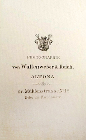 CDV Altona Wullenweber-Reich Paar verso