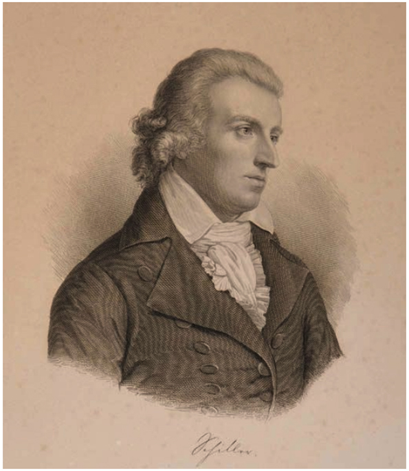 Stahlstich "Schiller" von A. Semmler