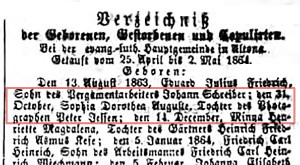 Altonaer Nachrichten vom 06. 05. 1864