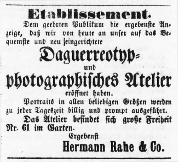 Altonaer Nachrichten vom 09. 11. 1856
