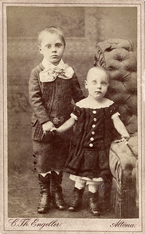 CDV Engeller - Kinderdoppelbildnis - recte