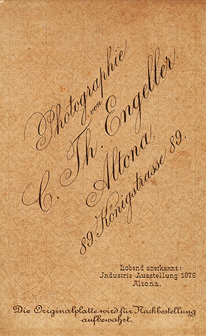 CDV Engeller - Kinderdoppelbildnis - verso