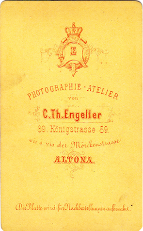 CDV Engeller - Altona - Frauenbildnis - Revers