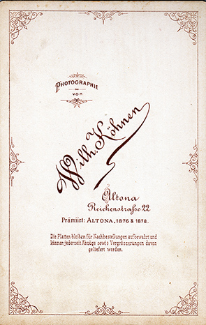 CDV Khnen - Kinderdoppelportrait - verso