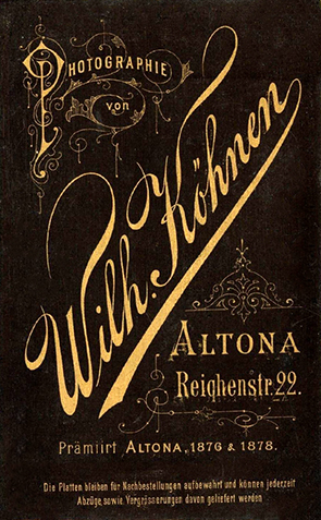 Altona - Khnen - Dane, Vignetten-CDV verso