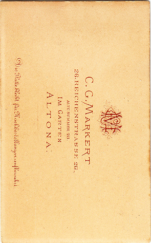 Altona - Markert - Herren-Bildnis Cdv Revers