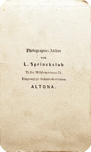 CDV Sprinckstub - Altona - Kirche St. Trinitatis verso