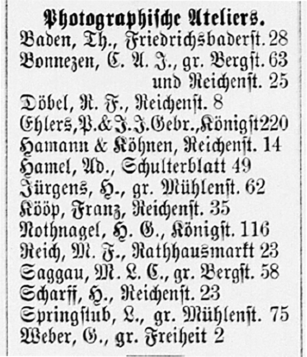 Altona - Döbel - Adressbucheintrag klein