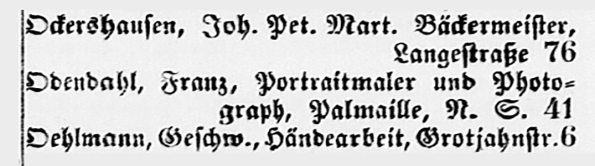 Altonaer Adrebuch von 1852 - Detail