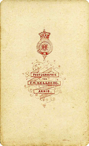 CDV Hellberg - Herrenportrait - verso