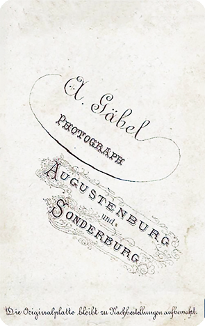 CDV Augustenburg Gaebel - verso