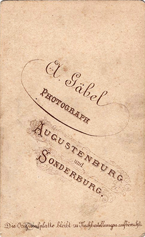 CDV - Gbel - Frauenportrait - verso