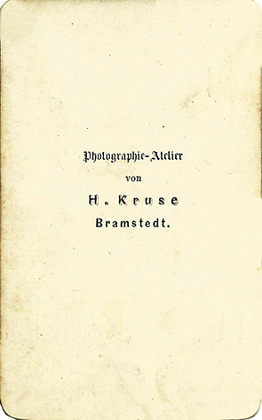 CDV Bad Bramstedt - Kruse - verso