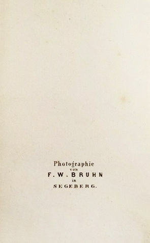 CDV Bad Segeberg - Paarbildnis verso