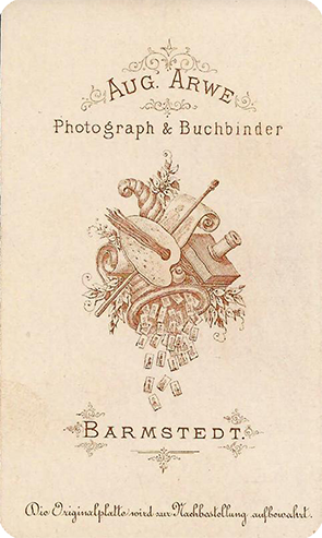 CDV Arwe: Herrenganzbild - verso