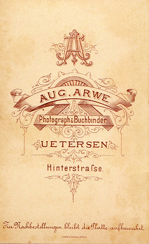 CDV Barmstedt - Arwe - Jungenportrait - verso