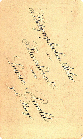 119761 - CDV - Bornhved - Arnold, Louise - Herrenportrait - verso - klein