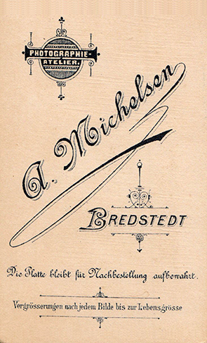 CDV Bredstedt Michelsen Paarportrait 2 verso