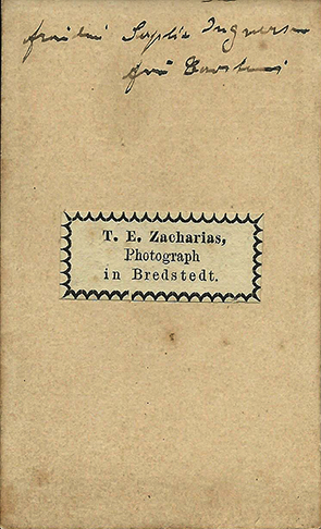 CDV Zacharias - Frauenbildnis - verso