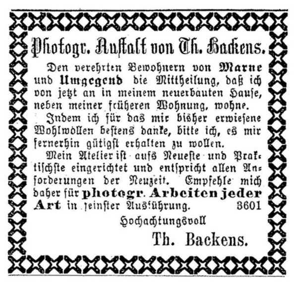 Erffnungsanzeige Backens