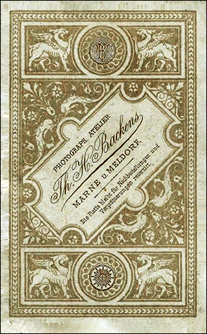 CDV Brunsbttel Backens - Doppelbildnis - verso