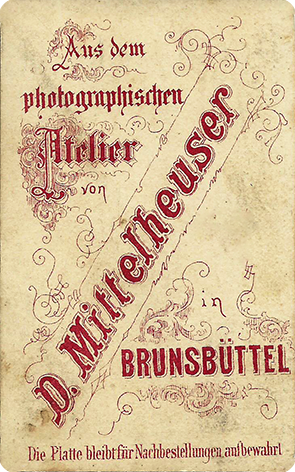 CDV Mittelheuser - Mutter und Kind - verso