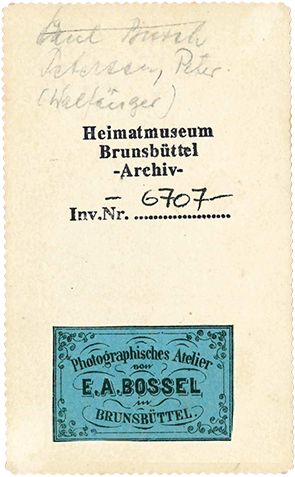 CDV Brunsbttel Bossel - Walfngerportrt verso