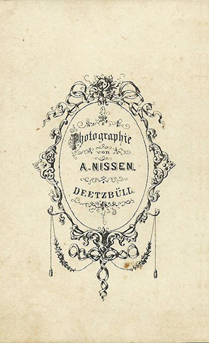 CDV Nissen Deetzbll - Paarbildnis - verso