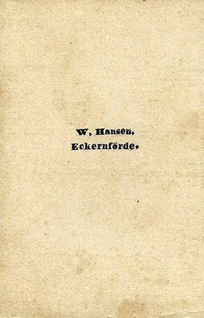 CDV Eckernfoerde Hansen verso