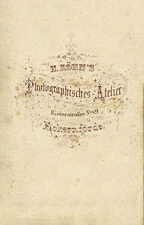 CDV Eckernfrde - Khn - Paarportrait verso