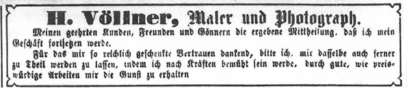 Eckernfrde - Vllner - Annonce 1879 - klein
