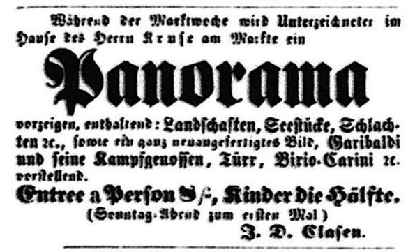 111409 - Eckernfrde - Clasen - Annonce 1860 - klein